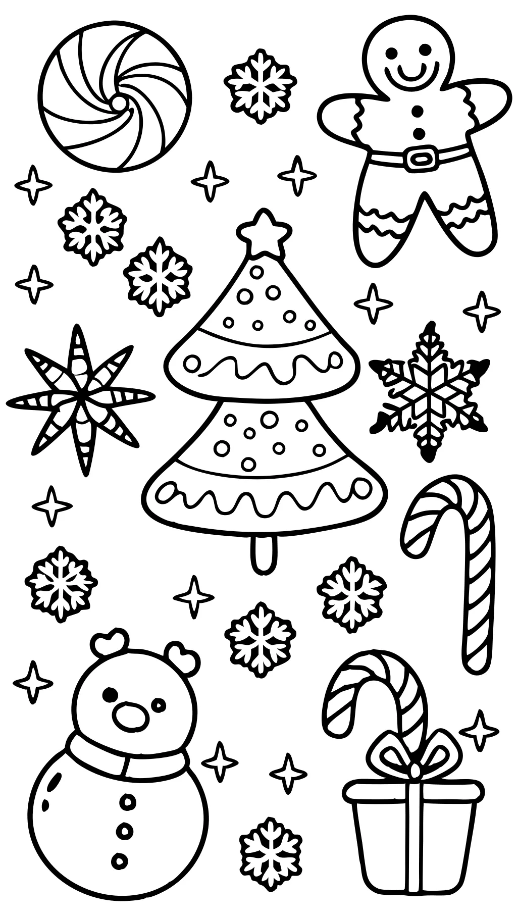 coloriages de biscuits de Noël